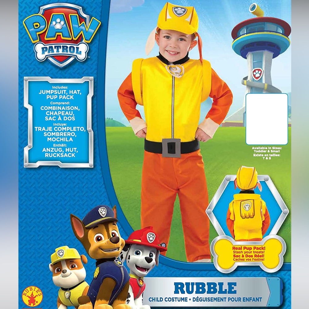 Paw Patrol Rubble Costume